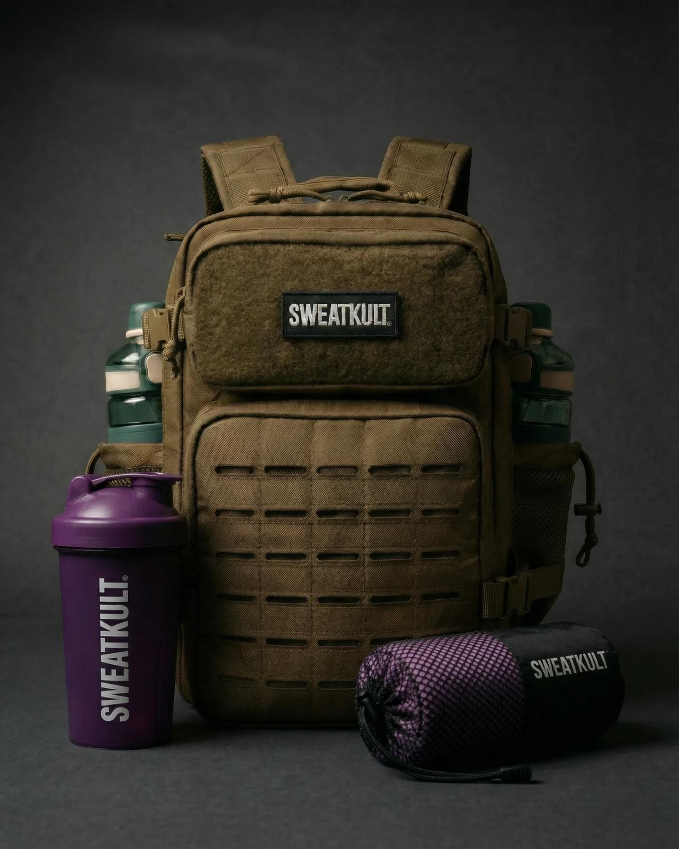 SWEATKULT Gym Backpack 25L Tan