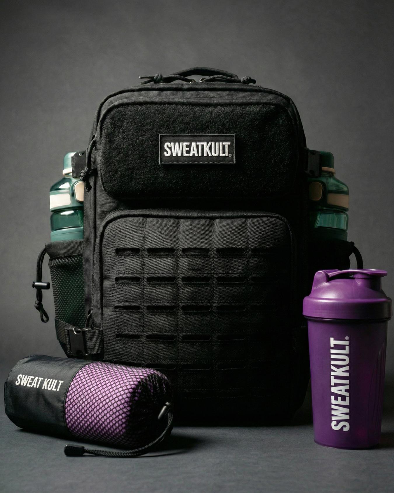 SWEATKULT Gym Backpack 25L Black