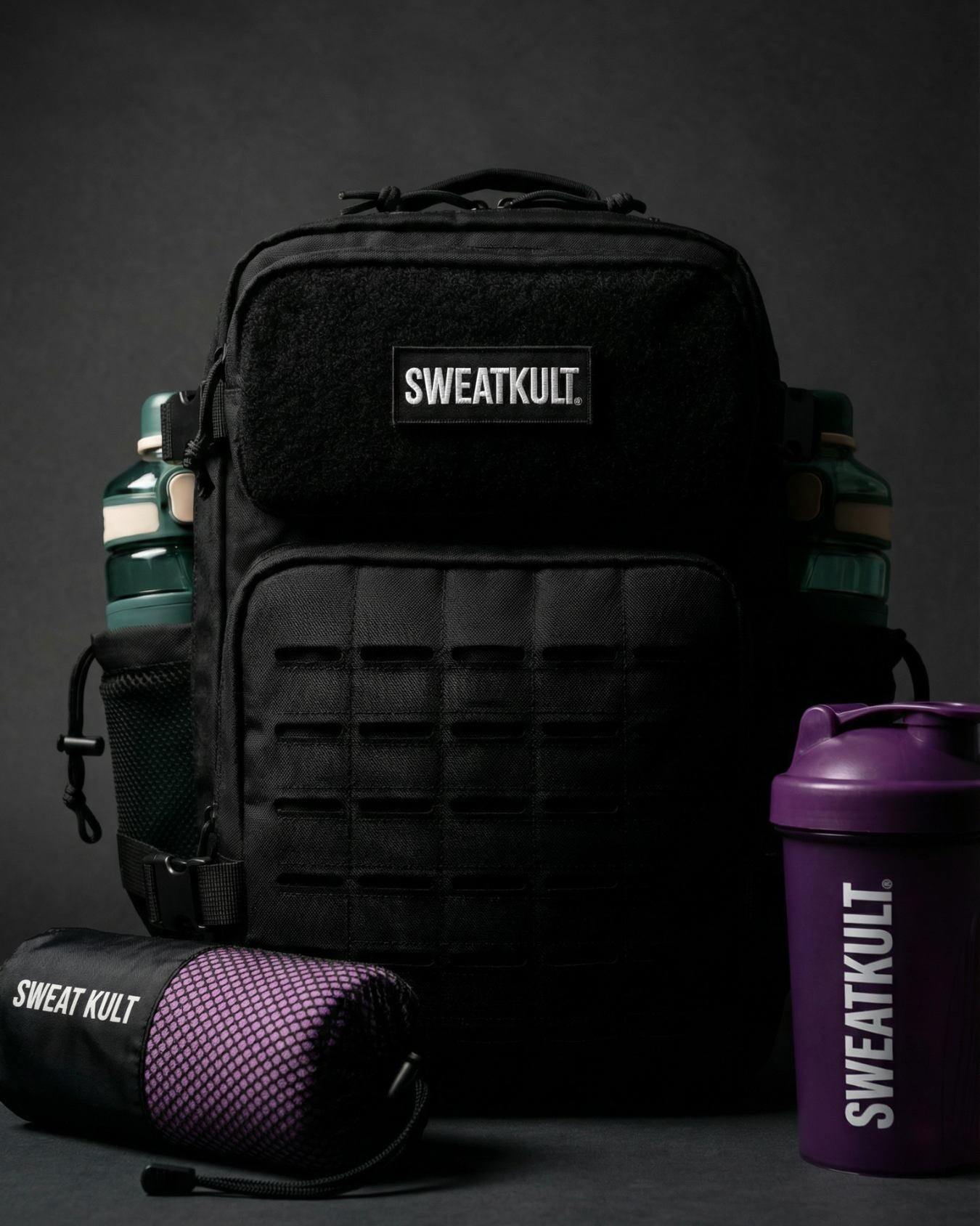 SWEATKULT Gym Backpack 25L Black