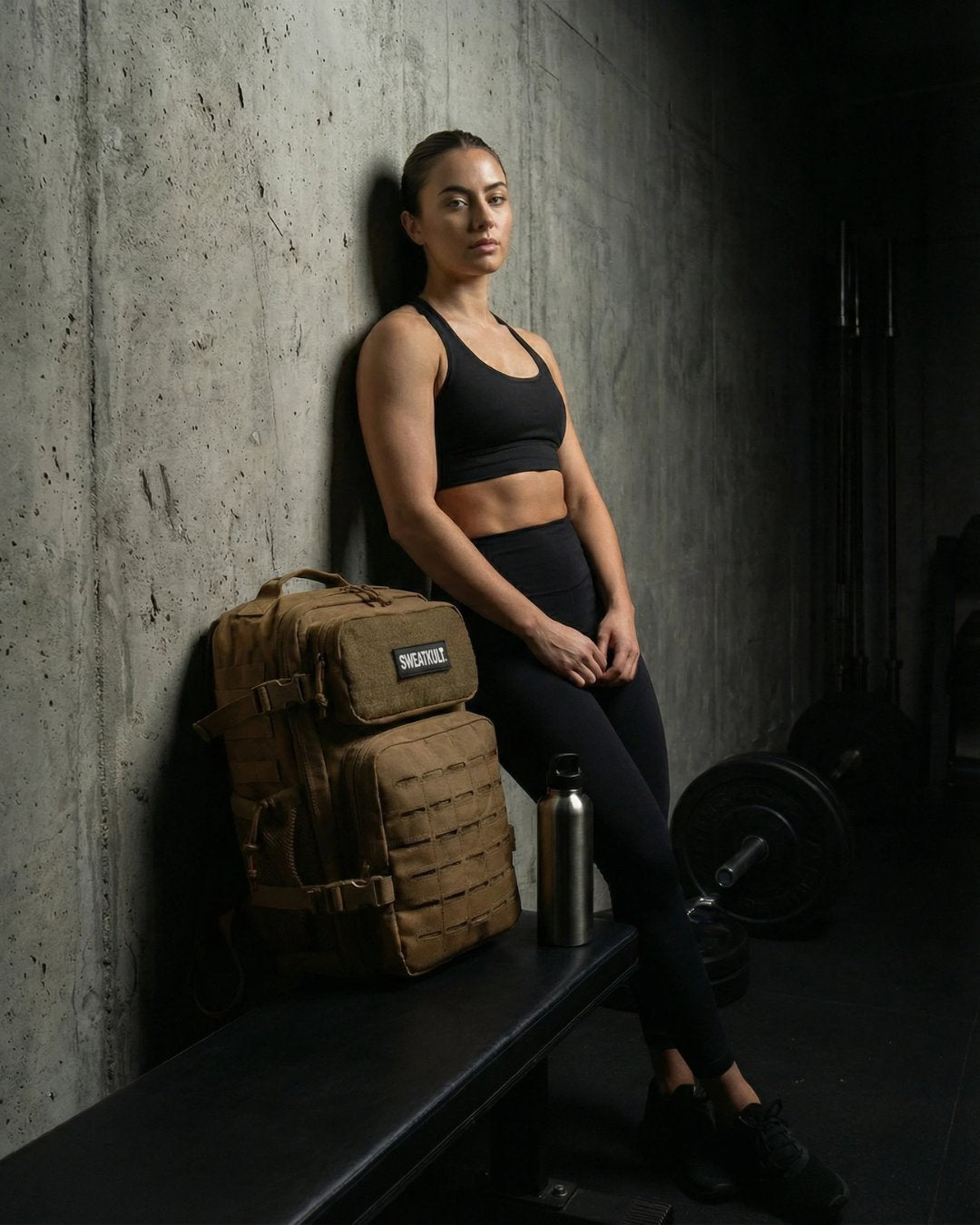 SWEATKULT Gym Backpack 25L Tan