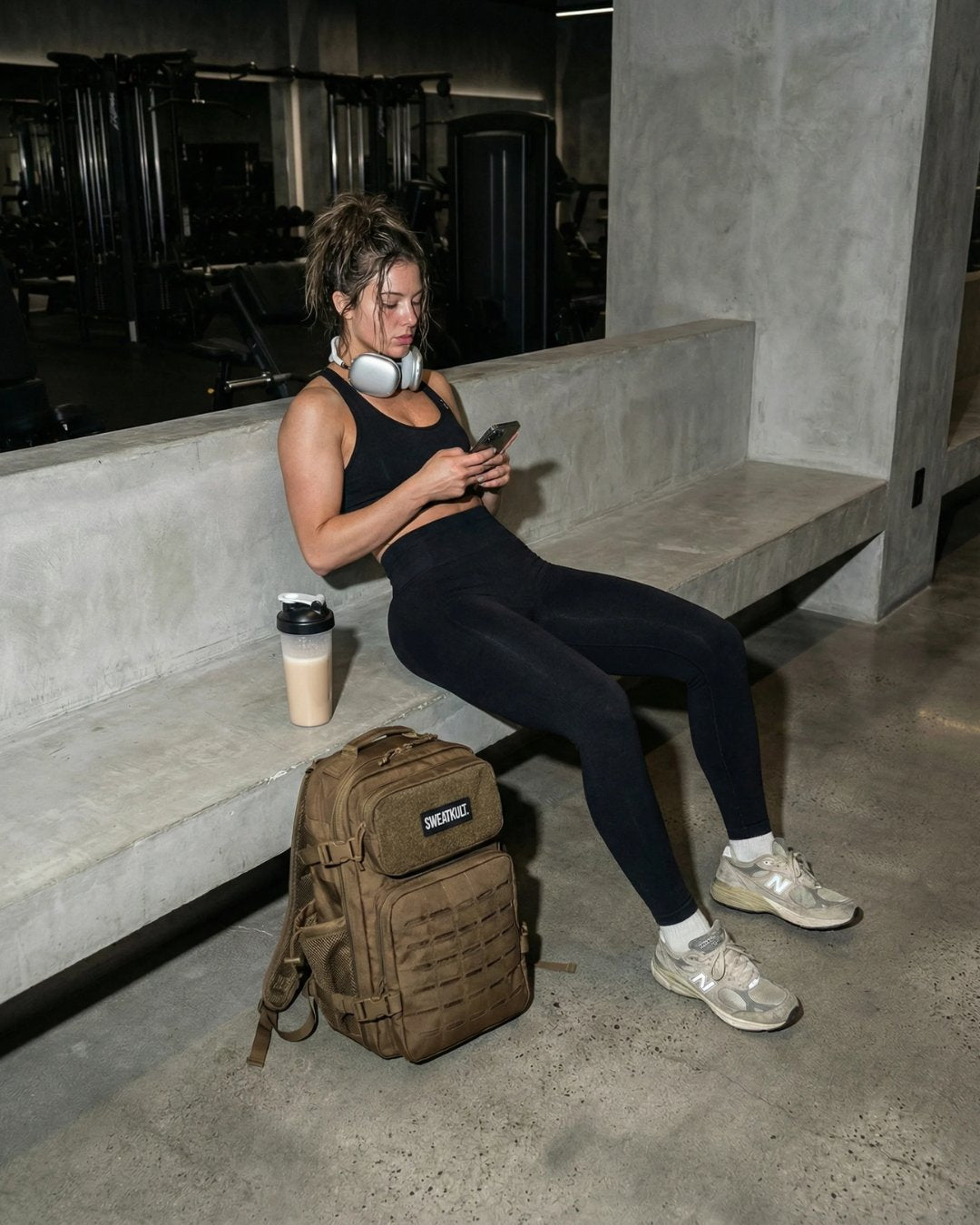 SWEATKULT Gym Backpack 25L Tan